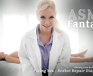 ASMR Fantasy - Hyper Real Sexbot Christy Love SQUIRTS All Over Lesbo Technician Serene Siren